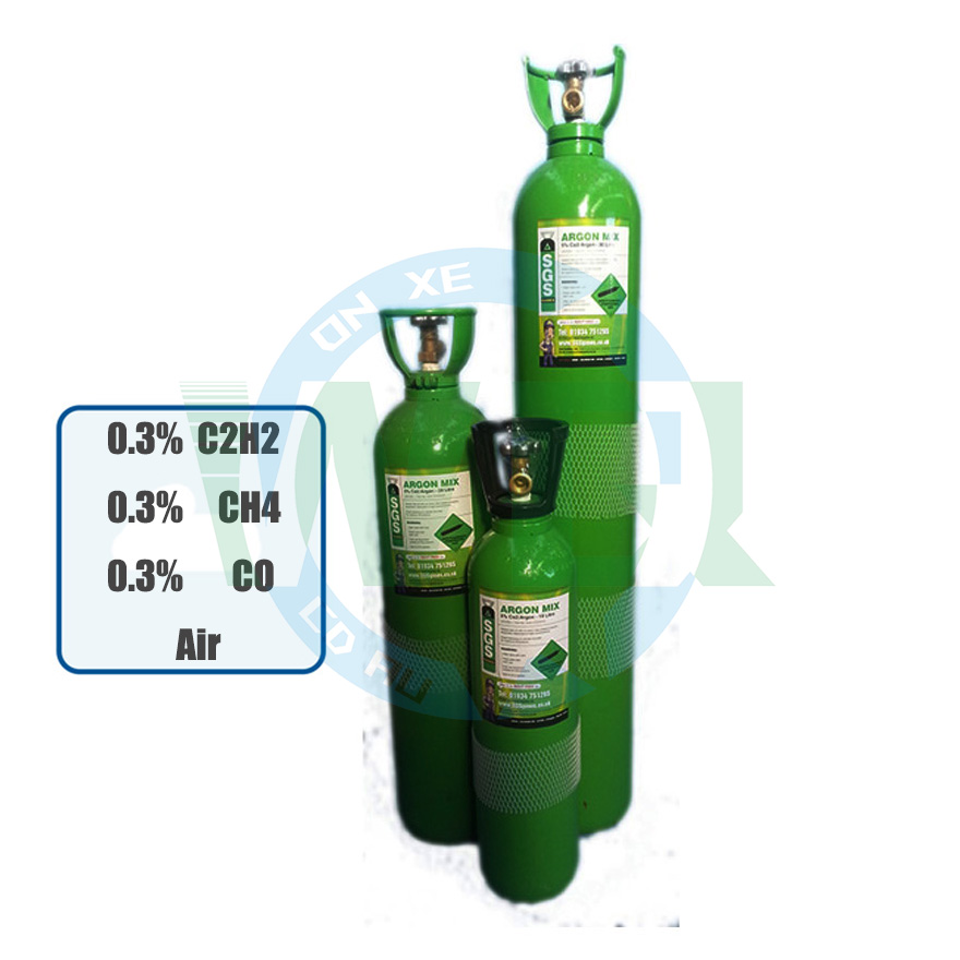Complex gas C2H2+CH4+CO+Air